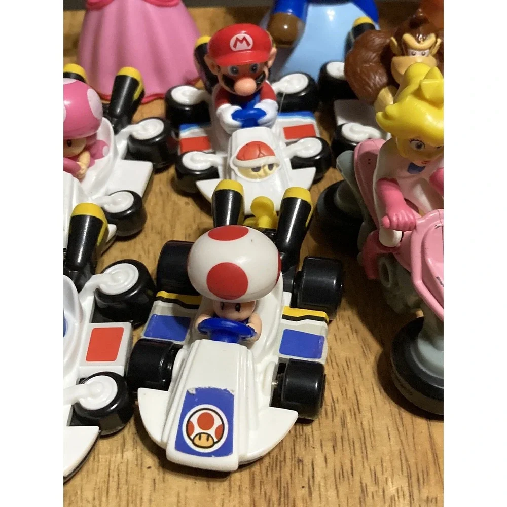 Super Mario Bros Kart Racers Figures Yoshi Princess War Kong Mario Mcdonalds LOT